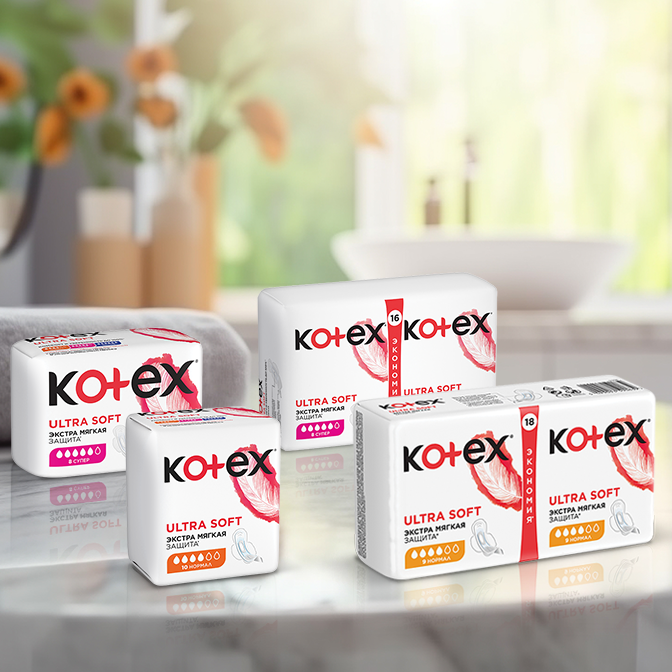 Kotex® Ultra Soft көөктөр