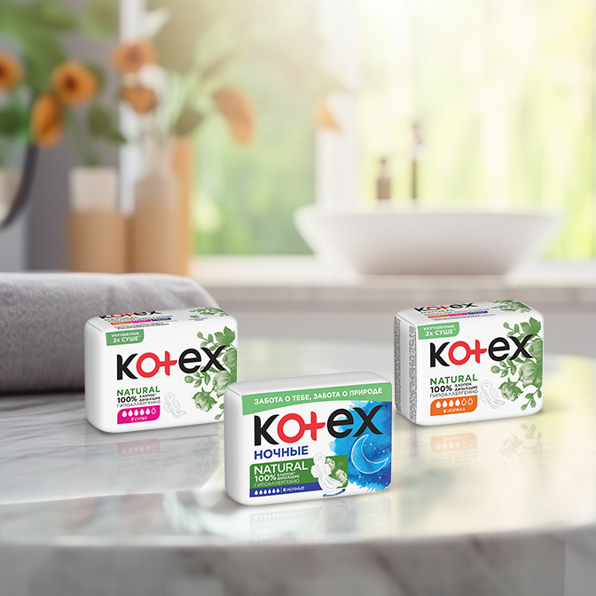 Прокладки Kotex® Natural