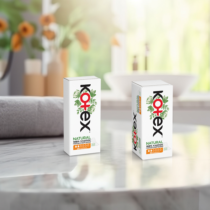 Kotex® Natural күндөлүк көөктөр