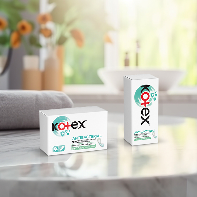 Kotex® Antibacterial күндөлүк көөктөр