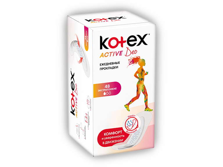 Kotex Active Deo Өтө жука күндөлү көөктөр